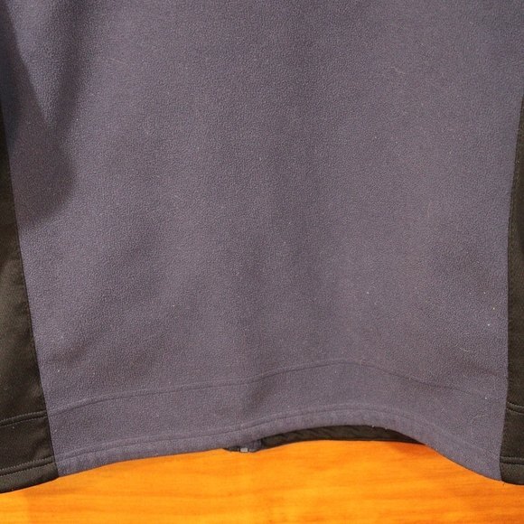 Tek Gear Men's Blue Black Fleece Full Zip Jacket Medium Outdoor Layering - Picture 7 of 11